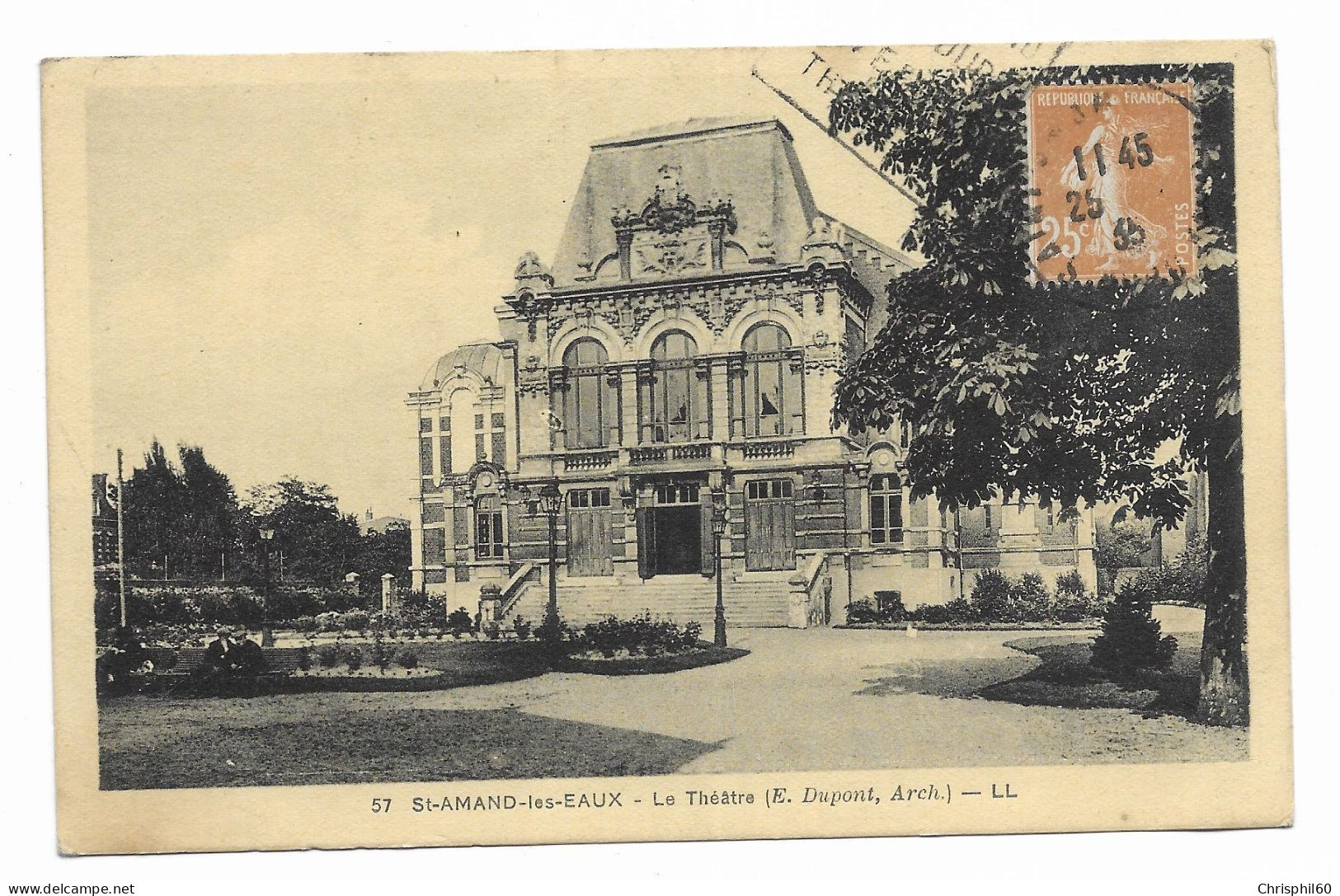 CPA - ST-AMAND-LES-EAUX - Le Théâtre - Edition Gillon - LL - Circulé En 1935 - - Saint Amand Les Eaux
