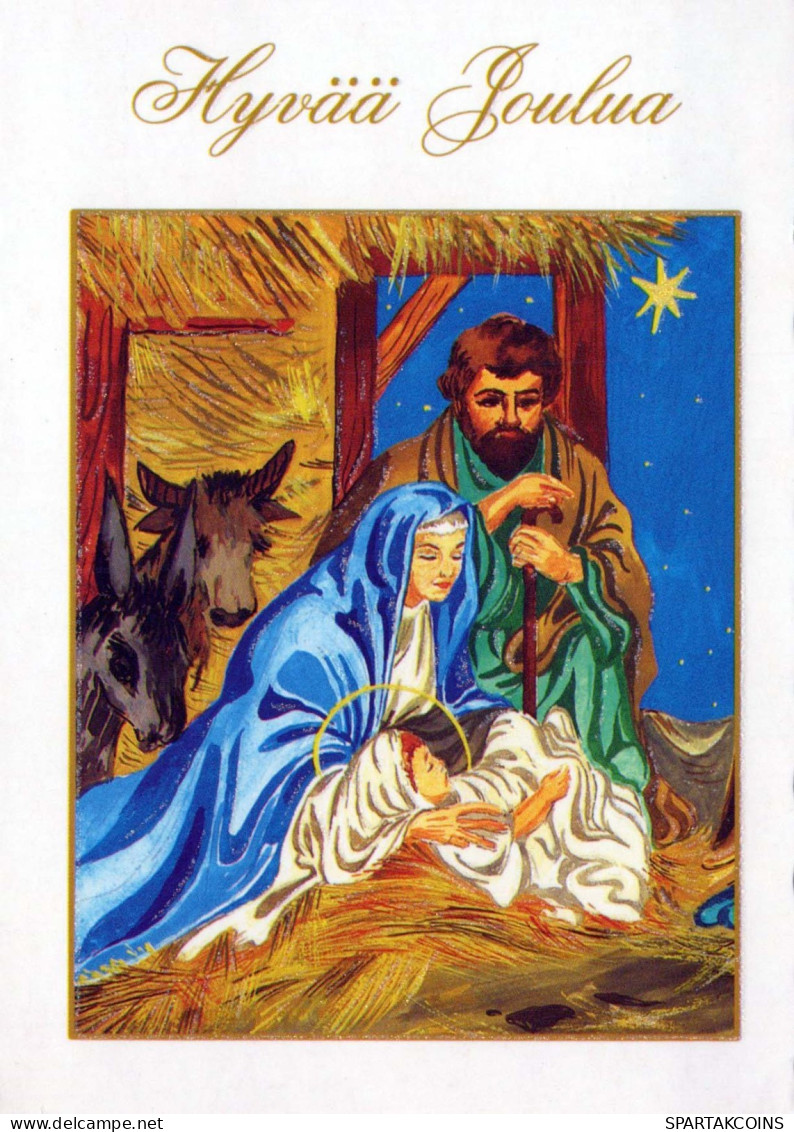 Virgen María Virgen Niño JESÚS Navidad Religión Vintage Tarjeta Postal CPSM #PBP887.ES - Vergine Maria E Madonne