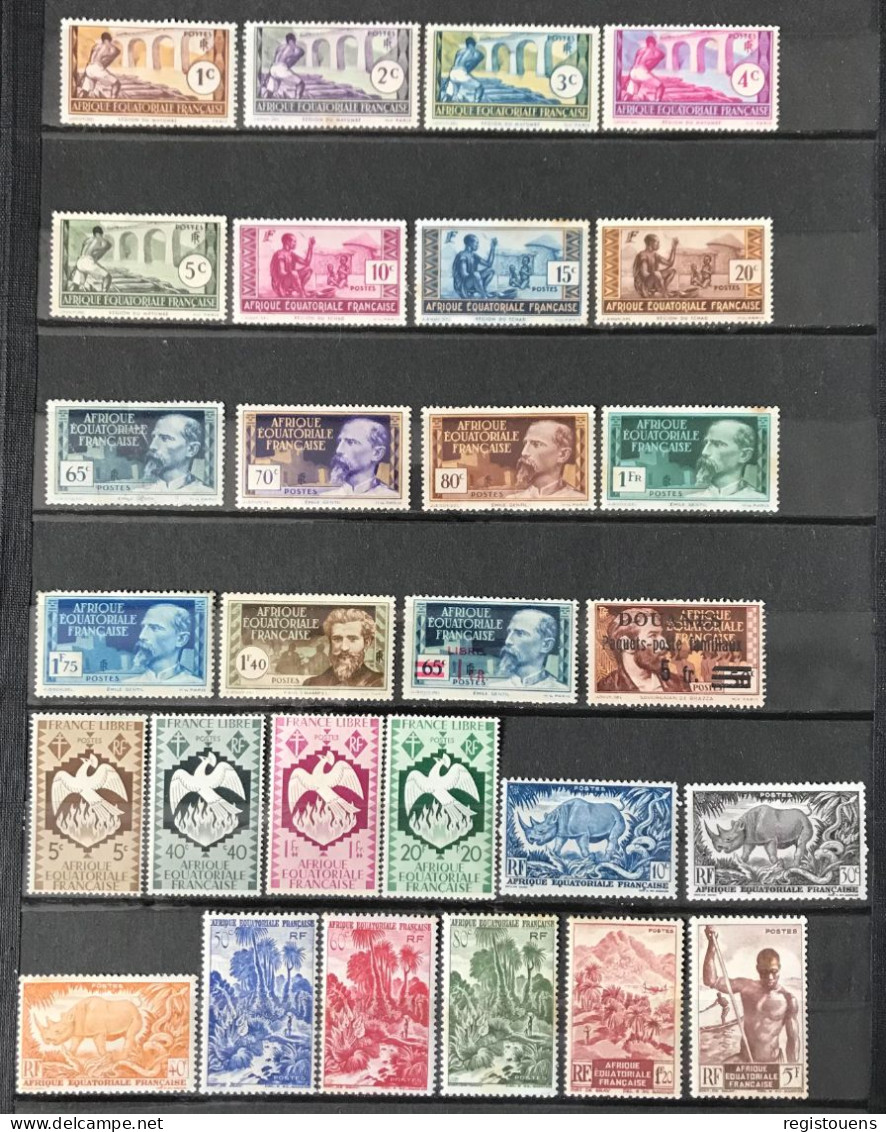 Lot De 28 Timbres Afrique Equatoriale Française - Sonstige & Ohne Zuordnung