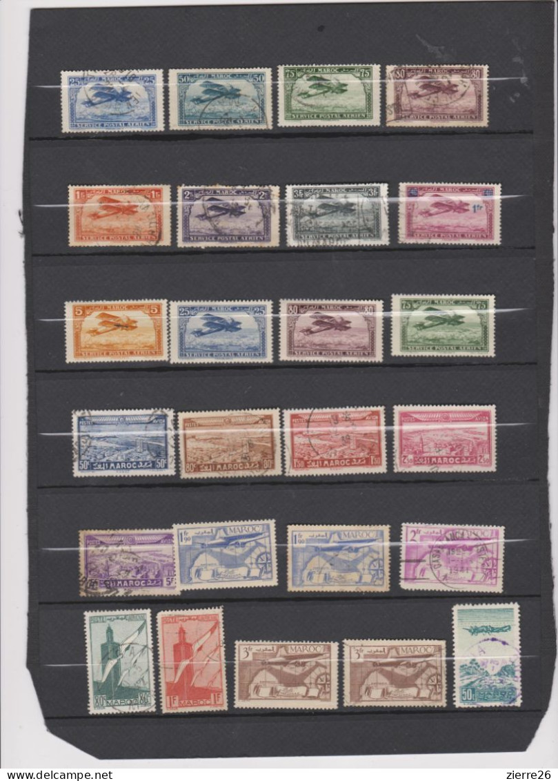 Maroc  Lot  Lot Sympa Poste Aérienne Envoi Sans Les Feuilles France Port Offert - Airmail