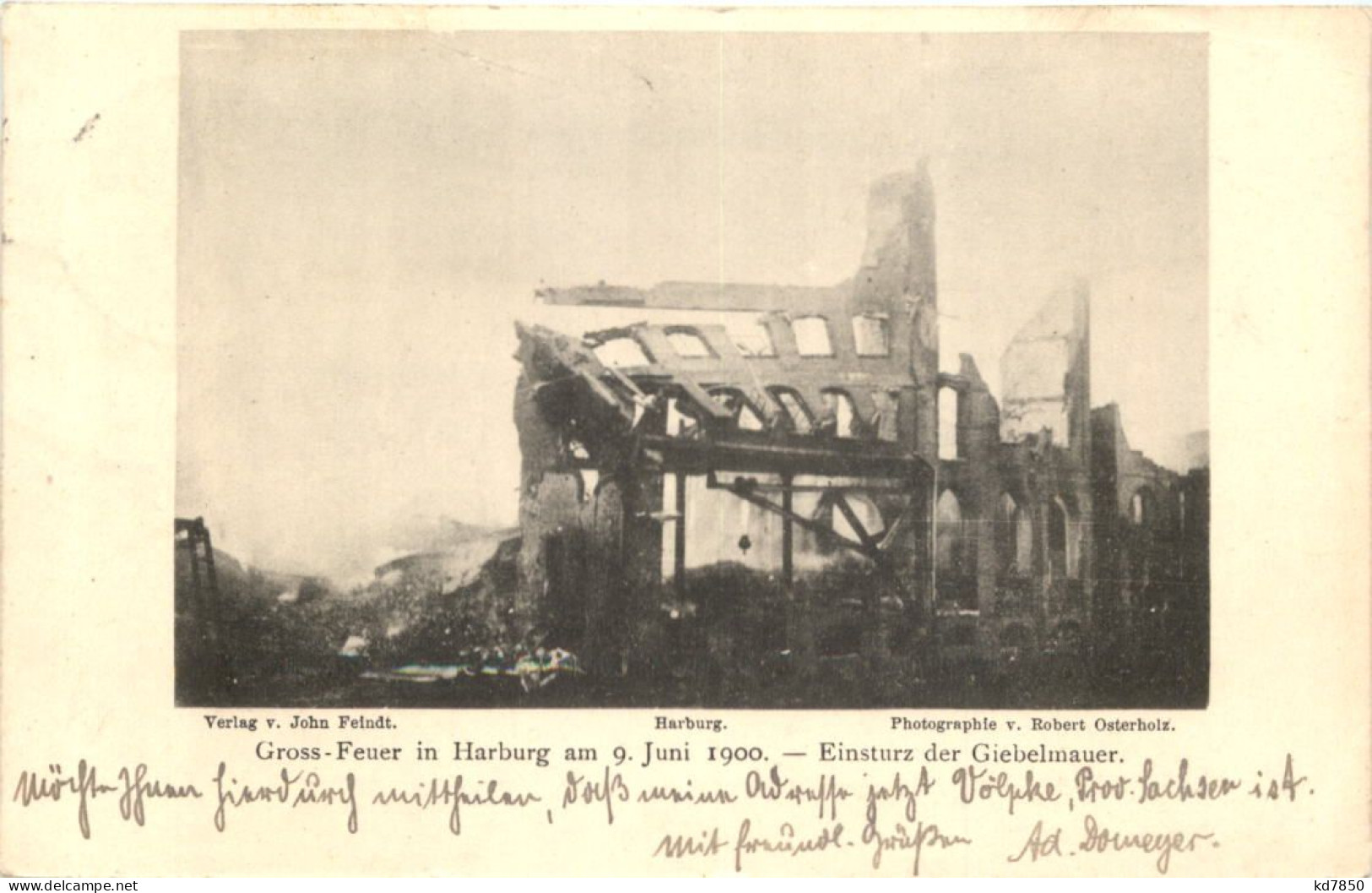 Grossfeuer In Harburg 1900 - Harburg