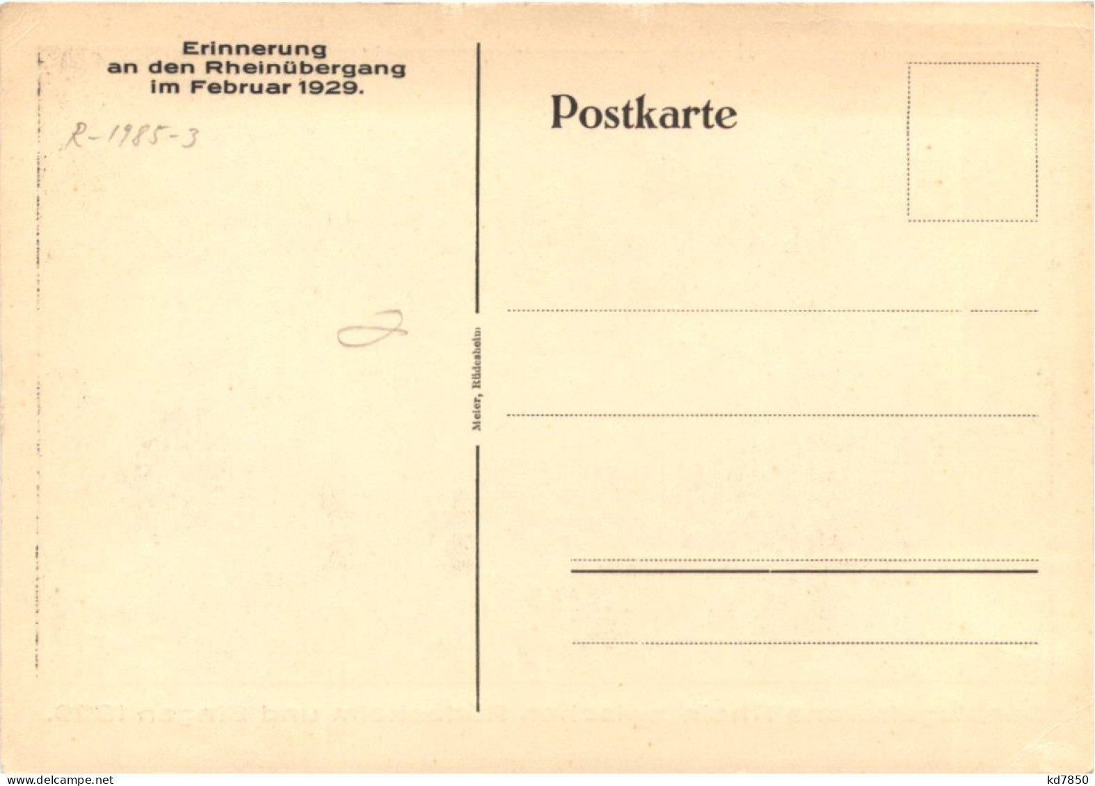 Zugefrorene Rhein Zwischen Rüdesheim Und Bingen 1929 - Bingen