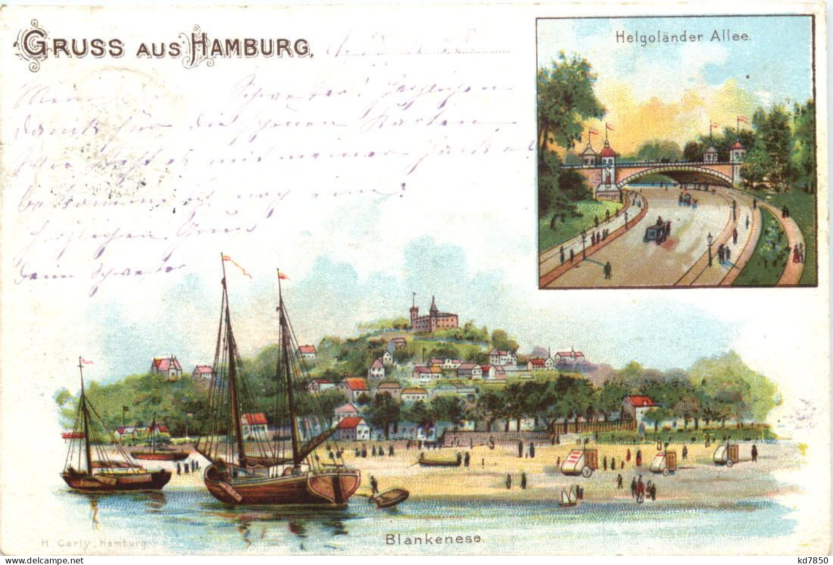 Gruss Aus Hamburg Blankenese - Litho - Blankenese