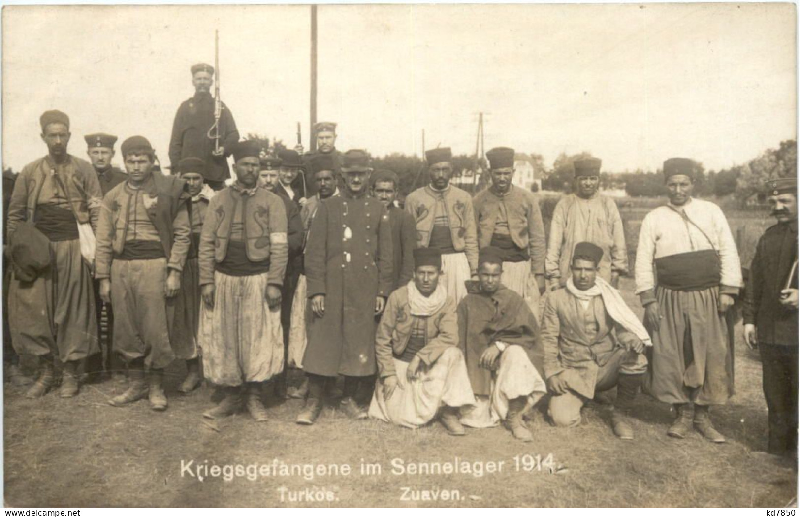 Kriegsgefangene Im Sennelager 1914 - Turkos Zuaven - Feldpost - Paderborn