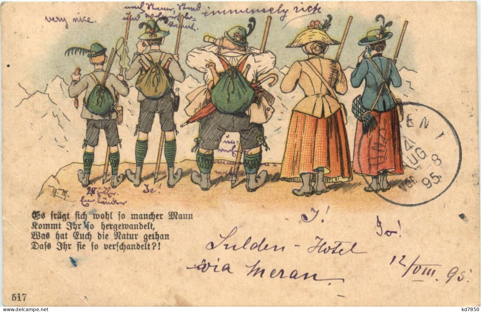 Humor - Wandern - Vorläufer 1895 - Alpinisme