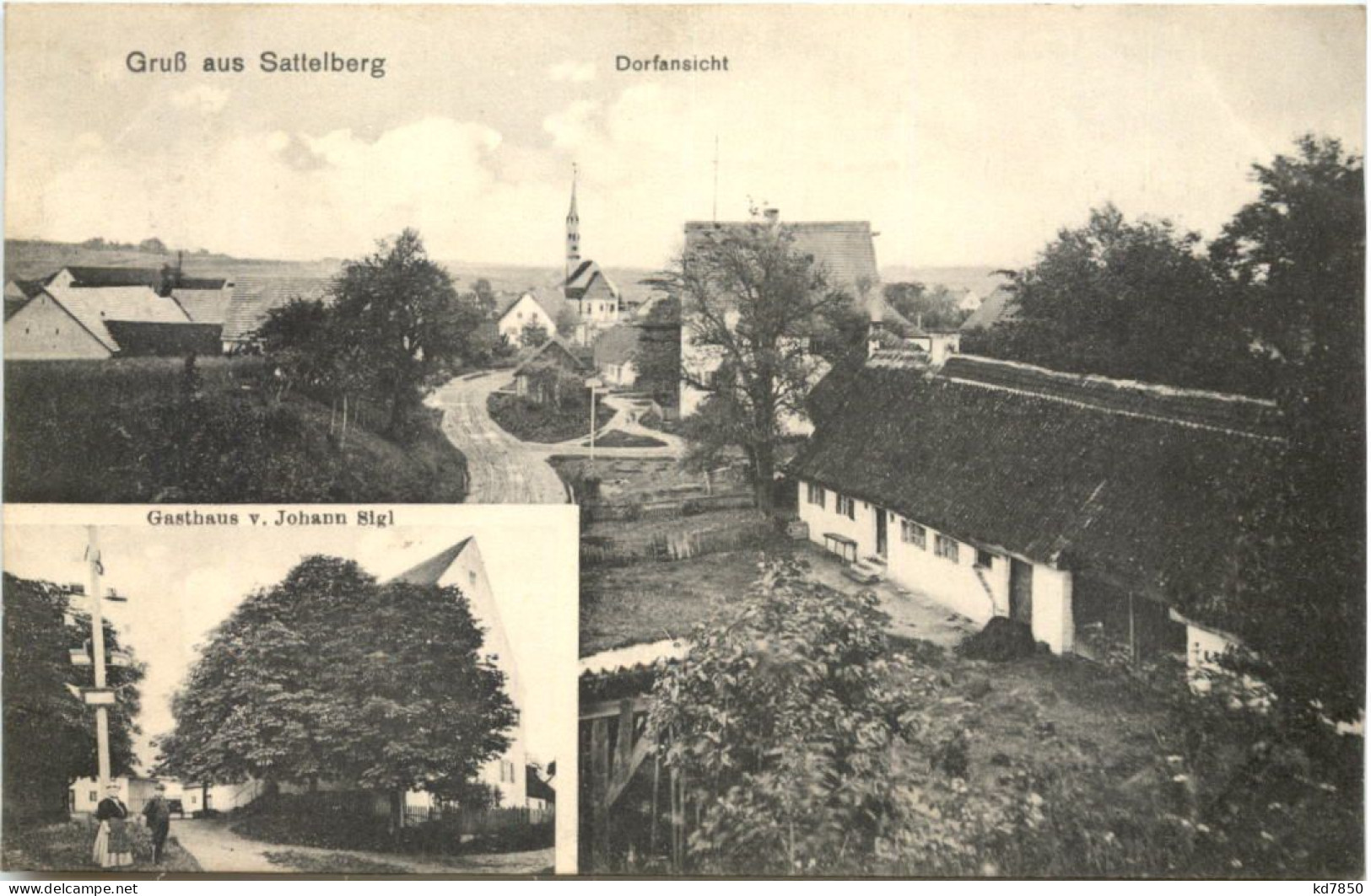 Gruss Aus Sattelberg - Gasthaus V. Johann Sigl - Neuburg