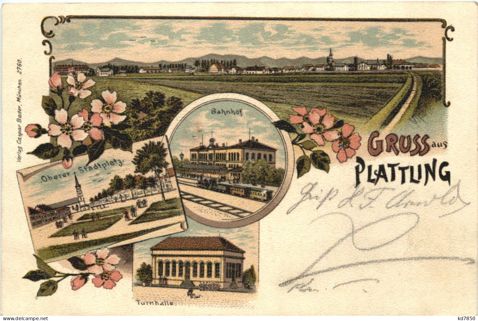 Gruss Aus Plattling - Litho - Plattling