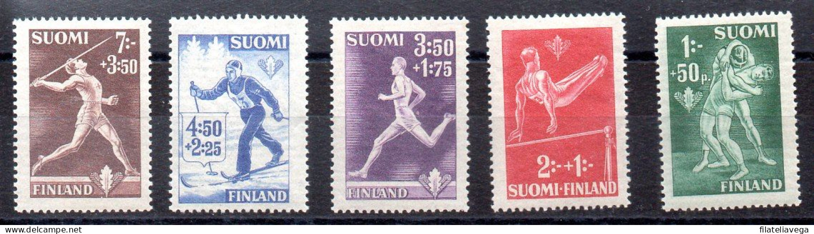 Finlandia Serie Nº Yvert 282/86 ** DEPORTES (SPORTS) - Ongebruikt