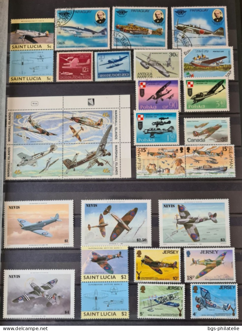 Collection De Timbres Sur Le Thème Des Avions. - Collections (without Album)