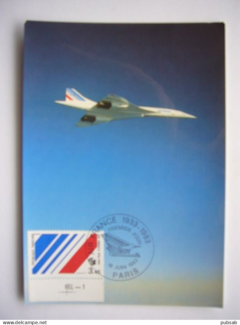 Avion / Airplane / AIR FRANCE / Concorde / 1933-1983 / Carte Maximum Paris - 1946-....: Moderne