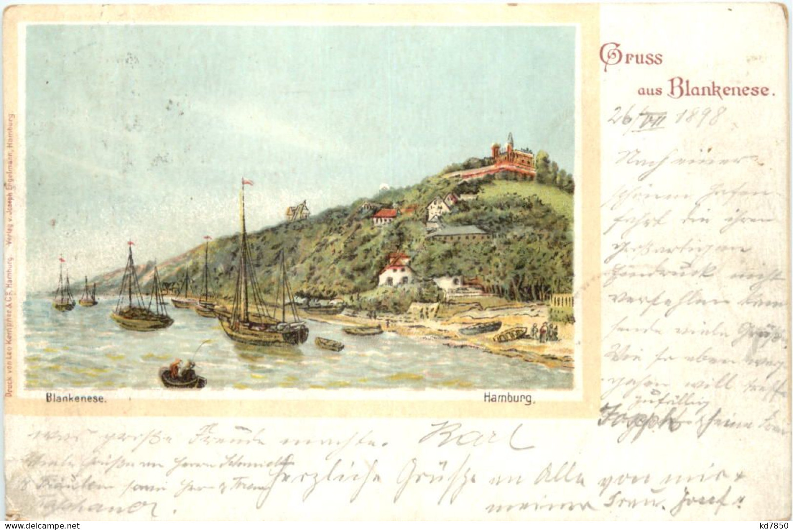 Gruss Aus Blankenese - Litho - Blankenese