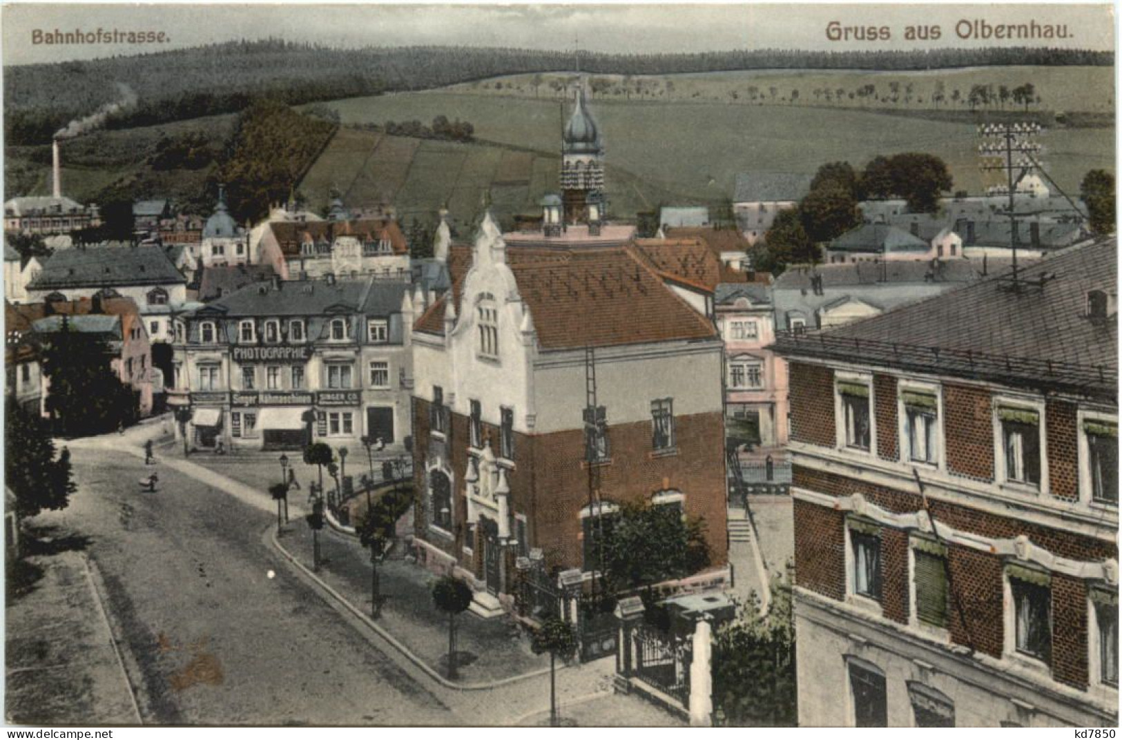 Gruss Aus Olbernhau - Bahnhofstrasse - Olbernhau