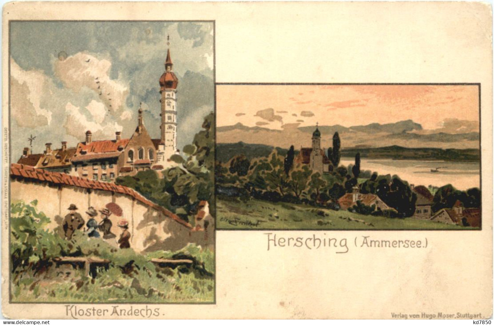 Herrsching Am Ammersee - Litho - Herrsching