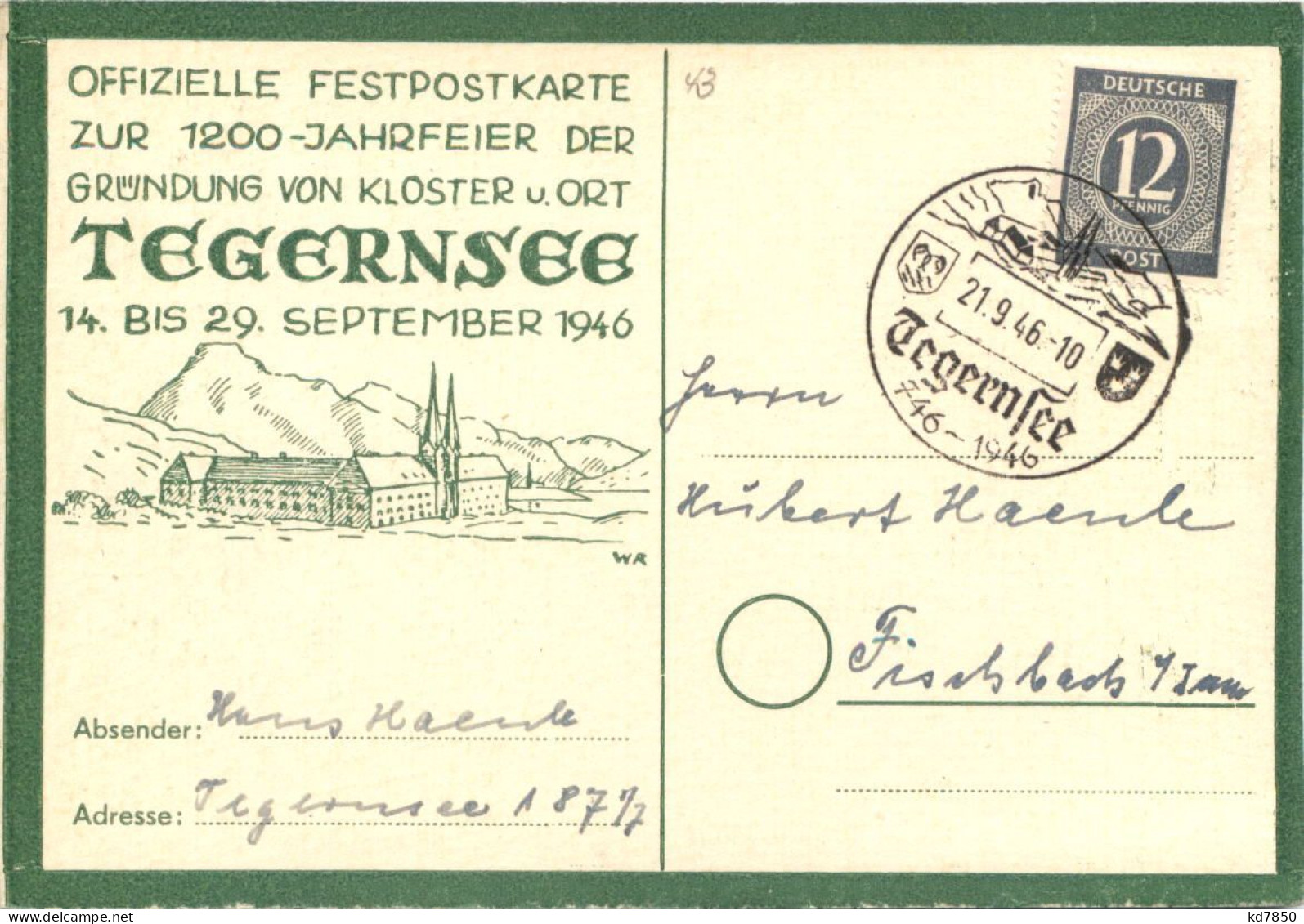 Tegernsee - 1200 Jahrfeier 1946 - Tegernsee