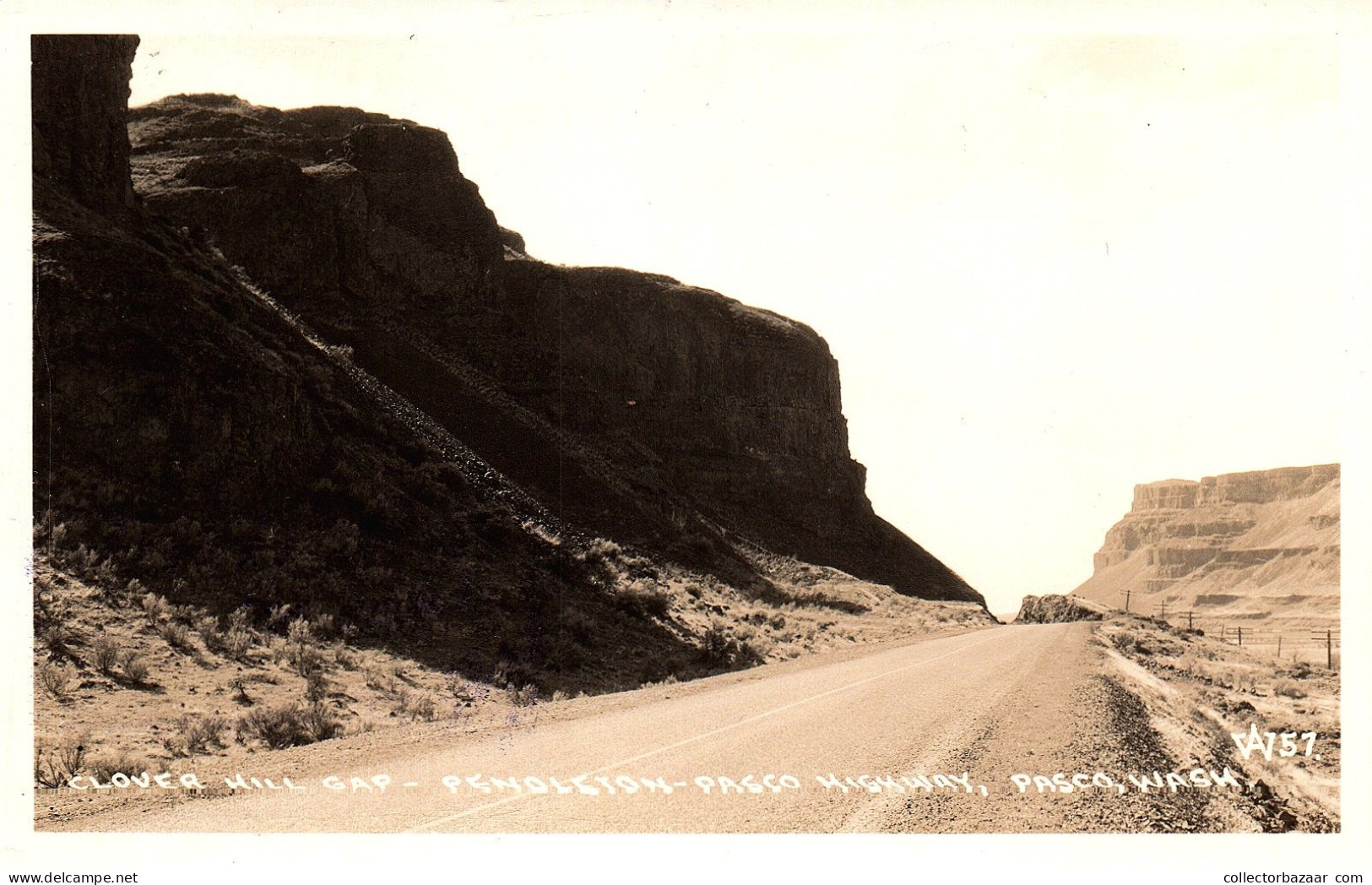 Clover Hill Gap Pendleton Pasco Highway Pasco Washington Mountains Vines RPPC Ca 1930 - Andere & Zonder Classificatie