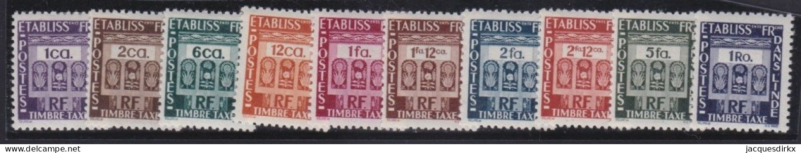 Inde  .  Y&T   .    Taxe 19/28   .      *    .    Neuf Avec Gomme - Unused Stamps