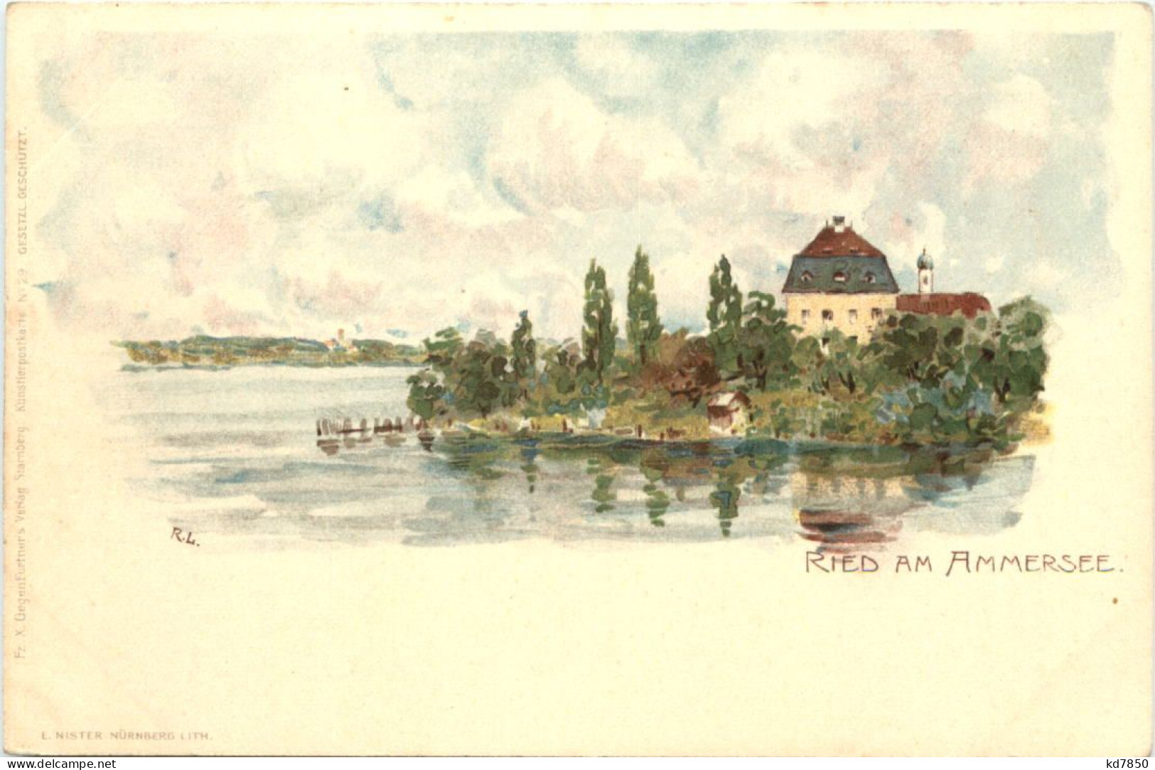 Ried Am Ammersee - Litho - Herrsching