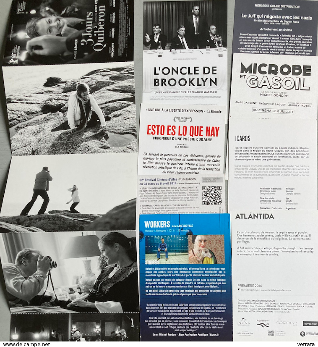 CINÉMA : 18 Cartes (Films-format Carte Postale) + Bloc (5 Cartes-3 Jours à Quiberon) - Autres & Non Classés