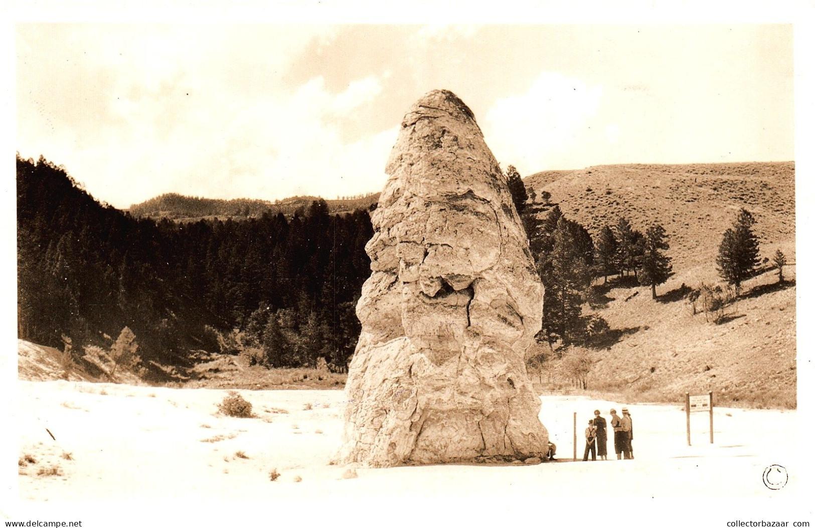 Liberty Cap Yellowstone Park  RPPC Ca 1930 - Yellowstone