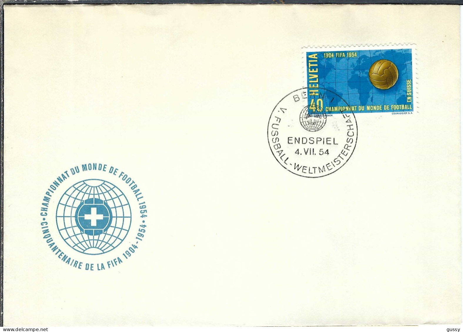 SUISSE 1954: LSC De Bern "ENDSPIEL" - Storia Postale