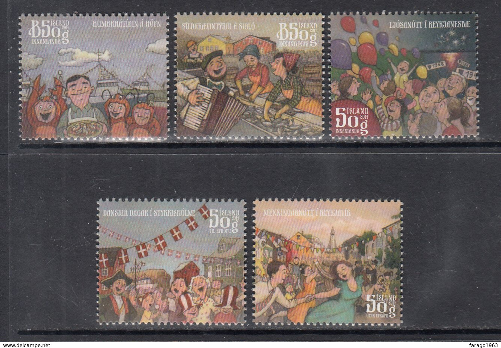 2014 Iceland  Festivals Culture Complete Set Of 5 MNH @ BELOW FACE VALUE - Ungebraucht