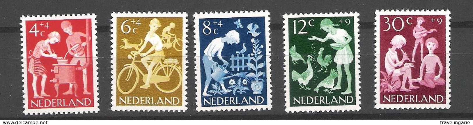 Netherlands1962 Children Stamps Bicycle, Music MNH ** - Autres (Terre)