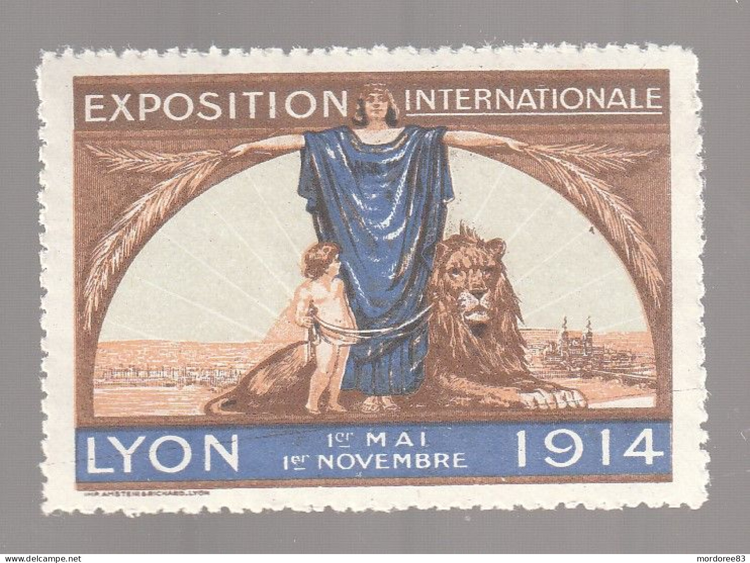 EXPOSITION INTERNATIONALE LYON 1914 AVEC GOMME - Esposizioni Filateliche