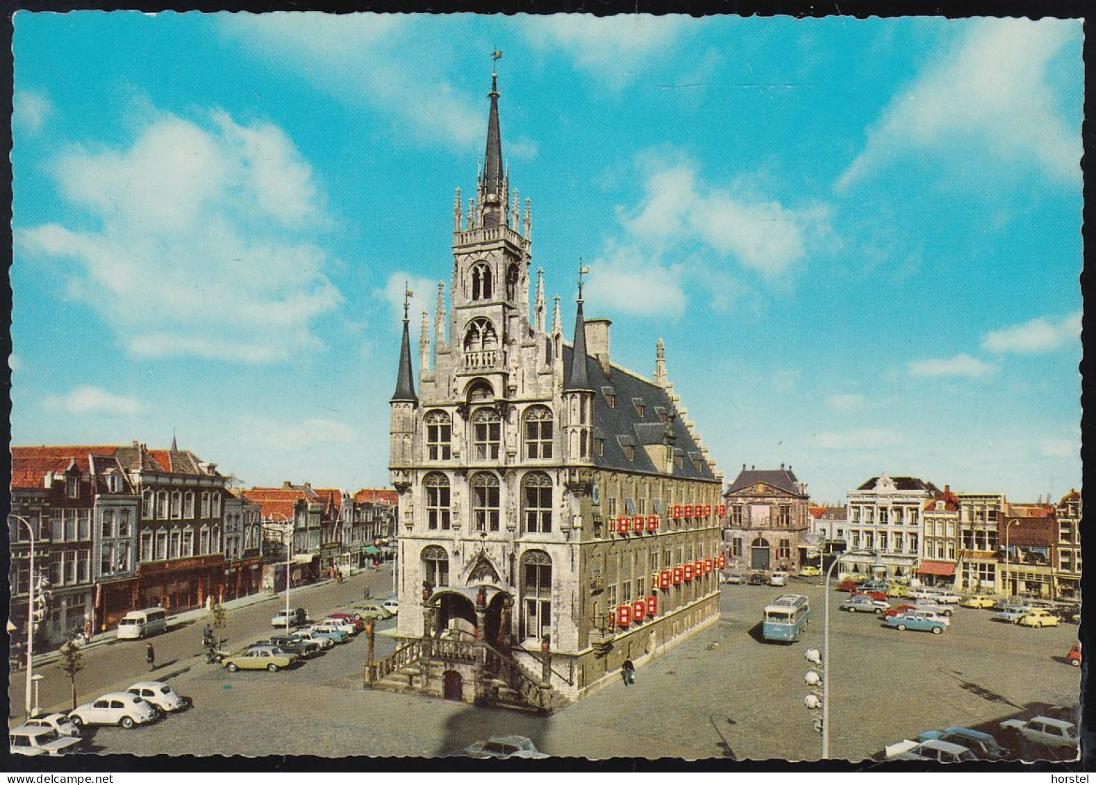 Netherland - Gouda - Stadhuis - Cars - Opel Rekord - VW Käfer - Ford Taunus - Bus Uvm. - Gouda