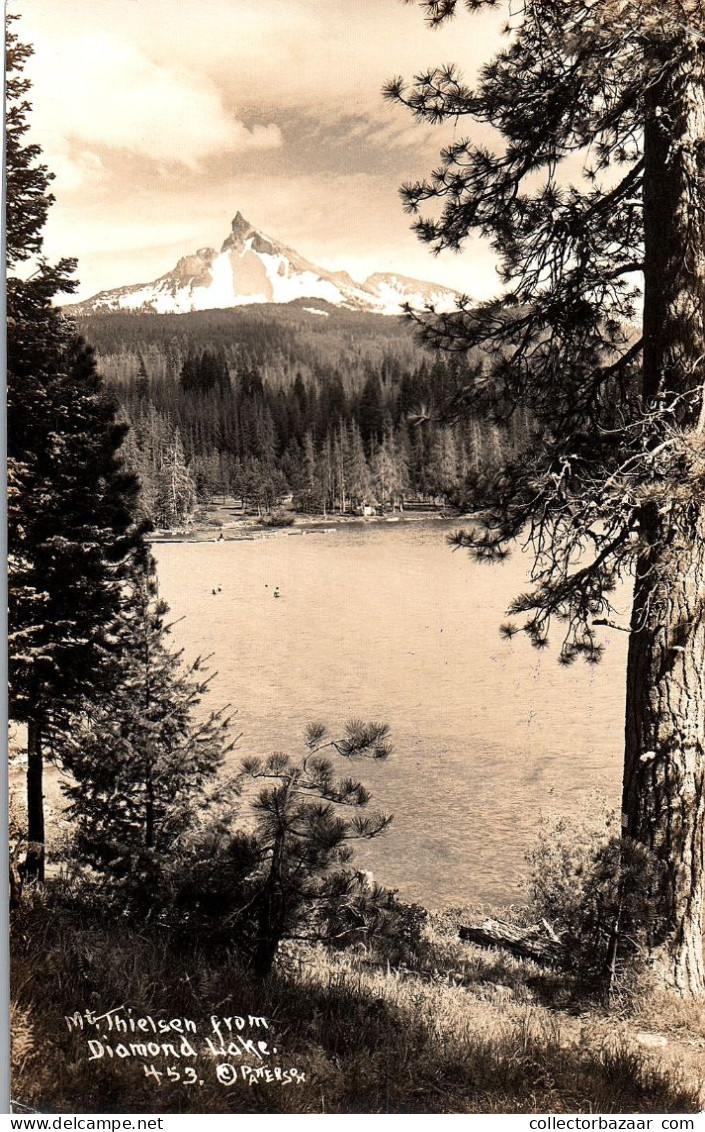 Mount Thielsen From Diamond Lake Real Photo Postcard Ca 1930 - Other & Unclassified