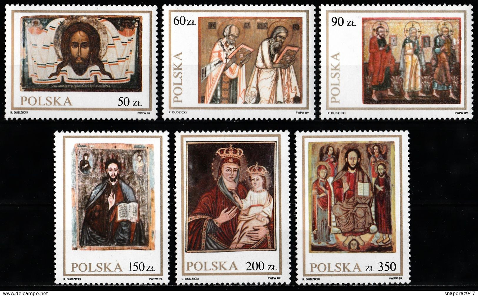 1989 Polonia Icons Set MNH** Tr156 - Paintings