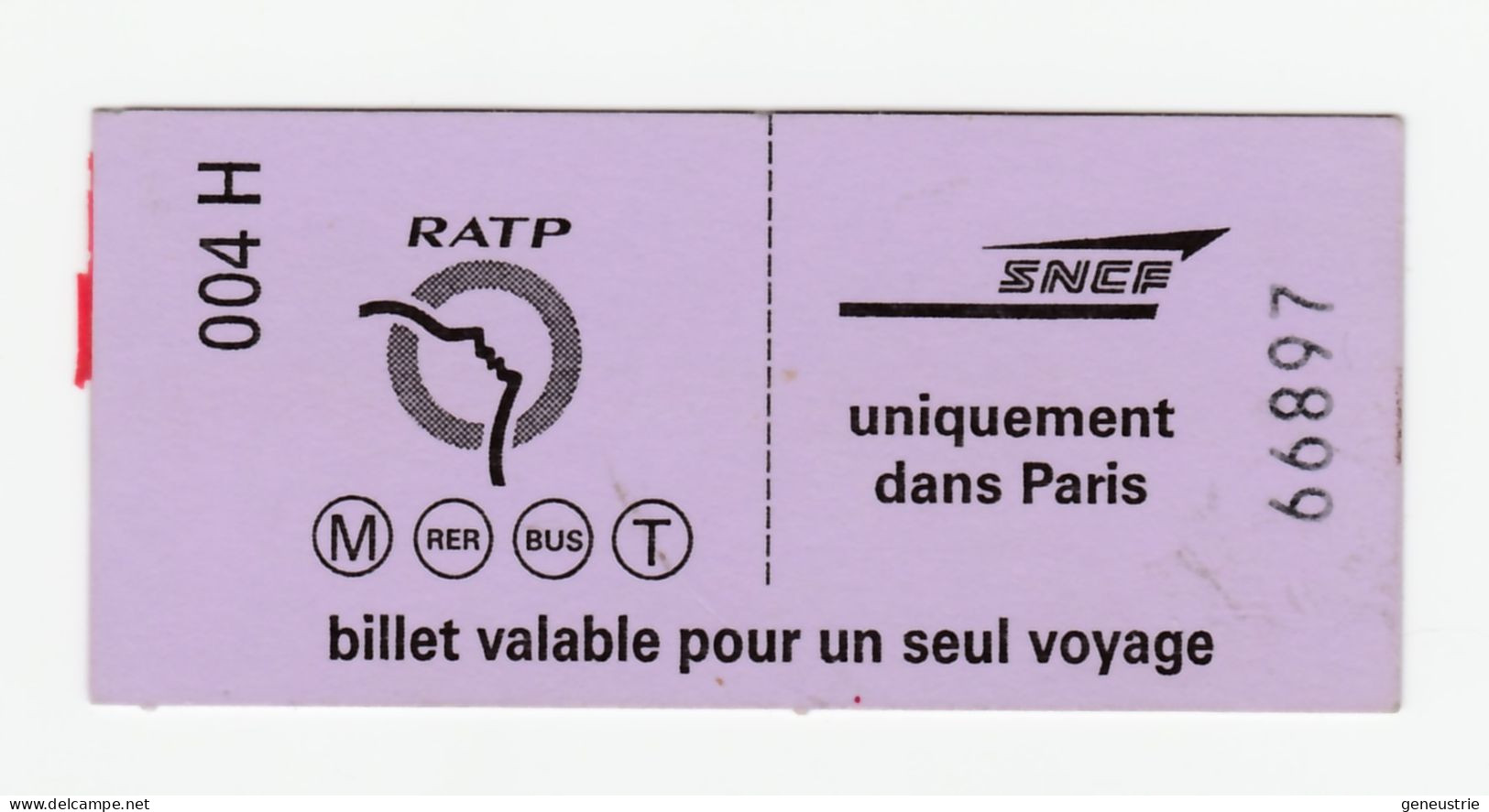 Ticket De Métro Spécial Neuf à Tarif Réduit 2003/2006 "Sapeur-pompiers De Paris" RATP/SNCF - Métropolitain De Paris - Europe