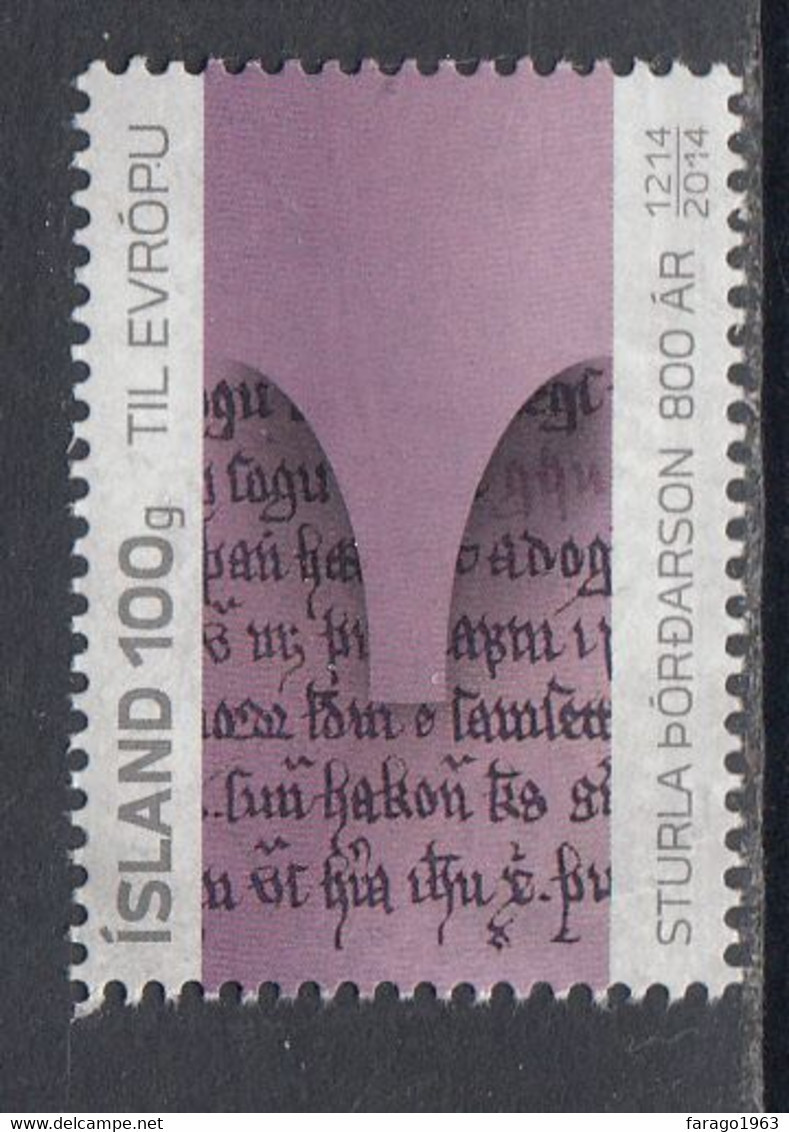 2014 Iceland  Thordharsen Poetry Chieftain Complete Set Of 1 MNH @ BELOW FACE VALUE - Ongebruikt