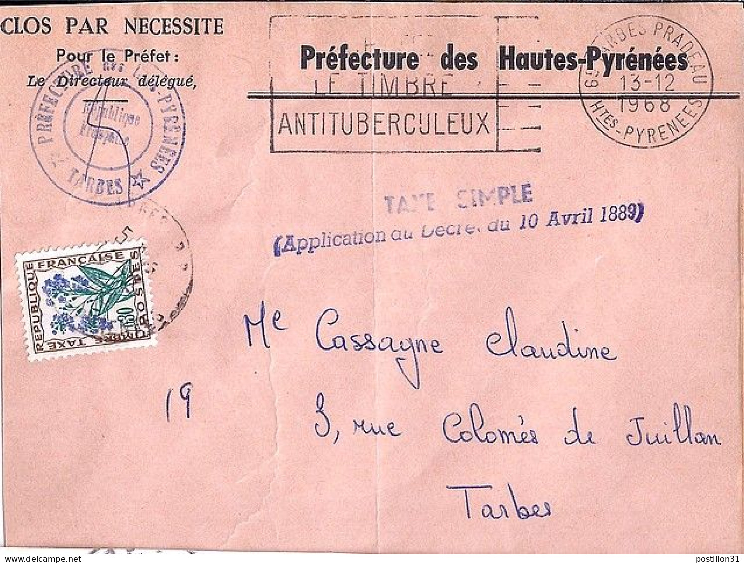 TAXE N° 99 S/L. DIVERSES DE 1967/68 - 1960-.... Cartas & Documentos