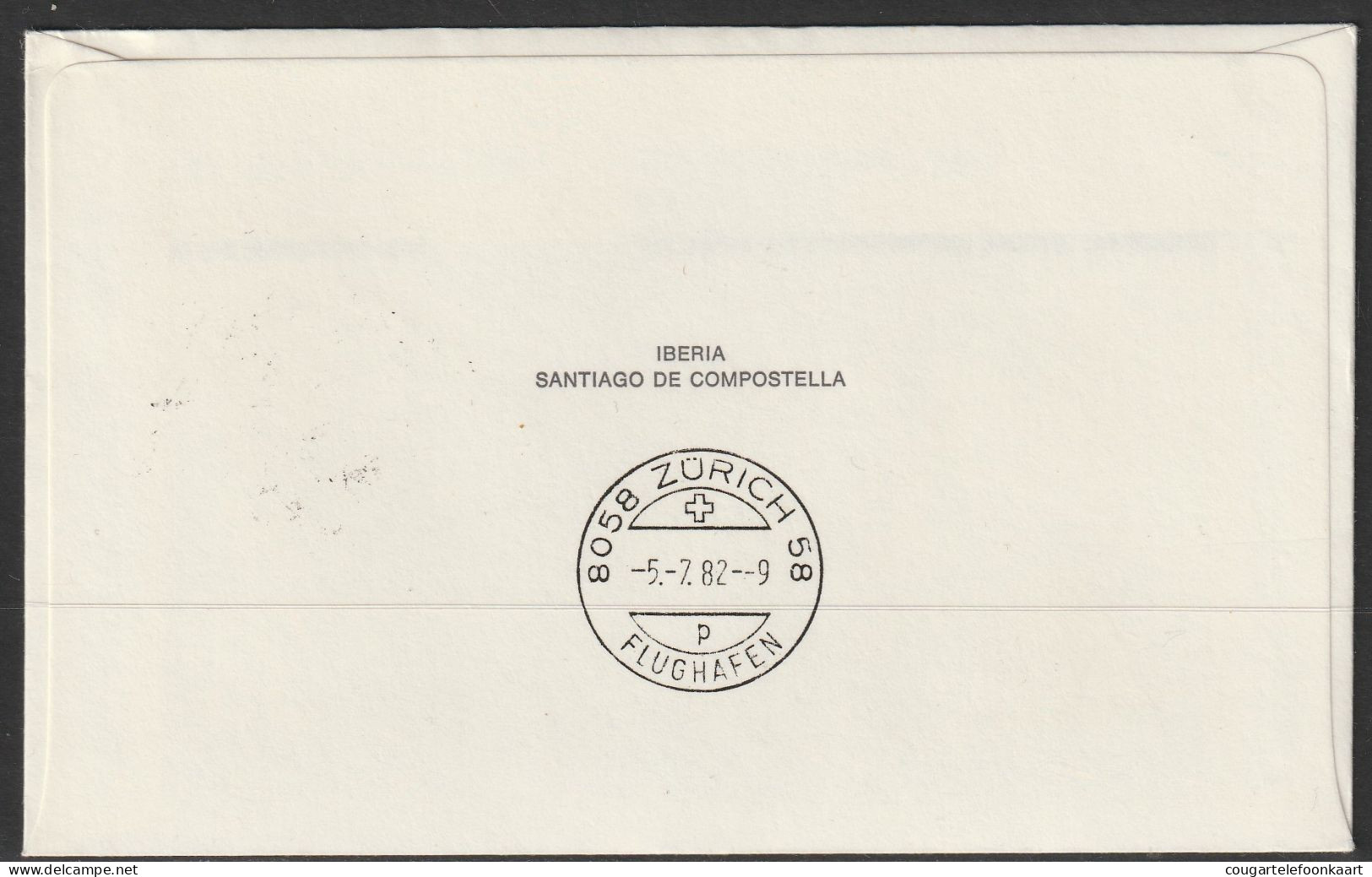 1982, Iberia, Erstflug, Santiago De Compostela - Zürich - Covers & Documents