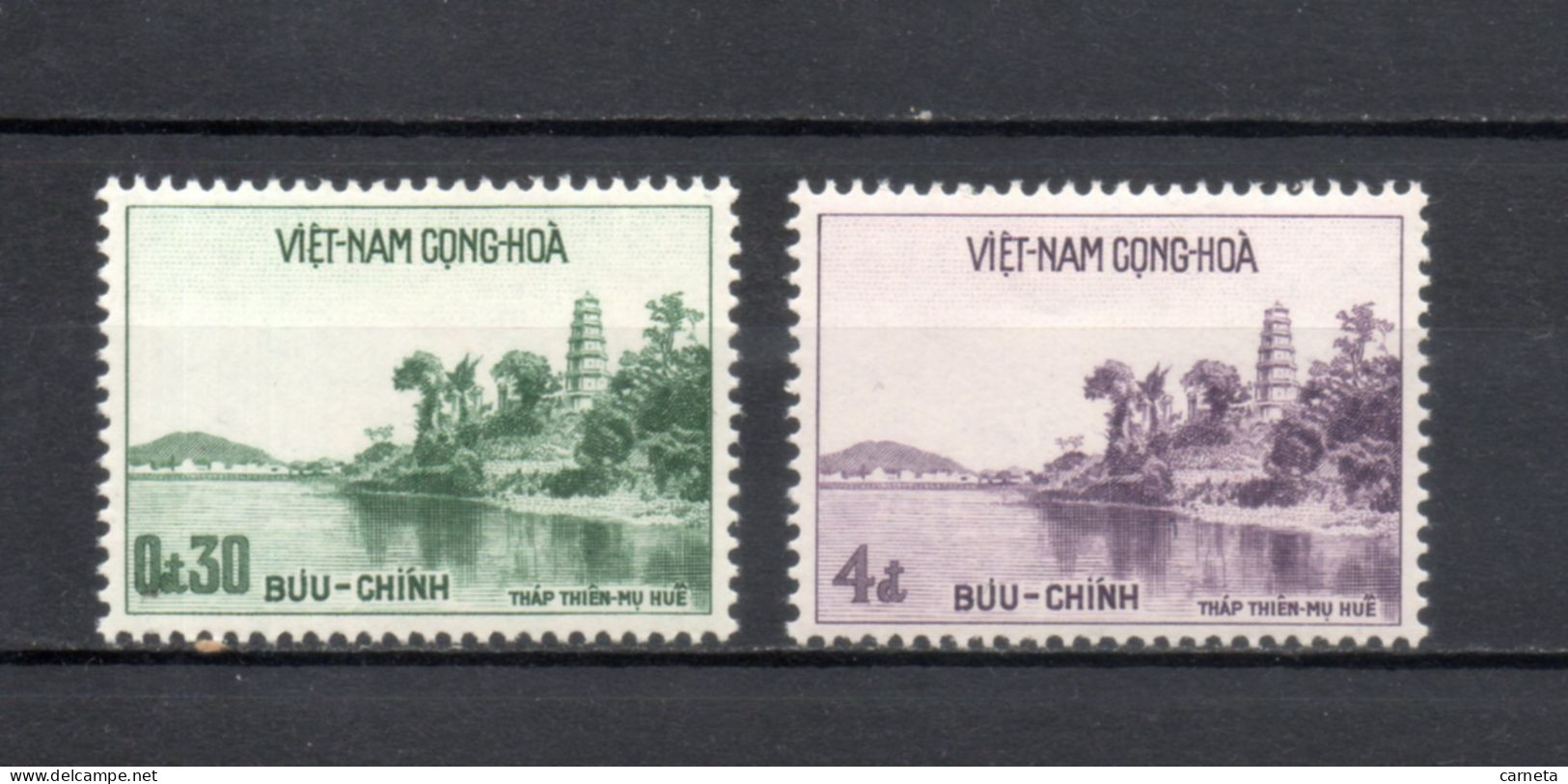 VIETNAM DU SUD   N° 110 + 111    NEUFS SANS CHARNIERE COTE 3.00€     PAGODE - Vietnam