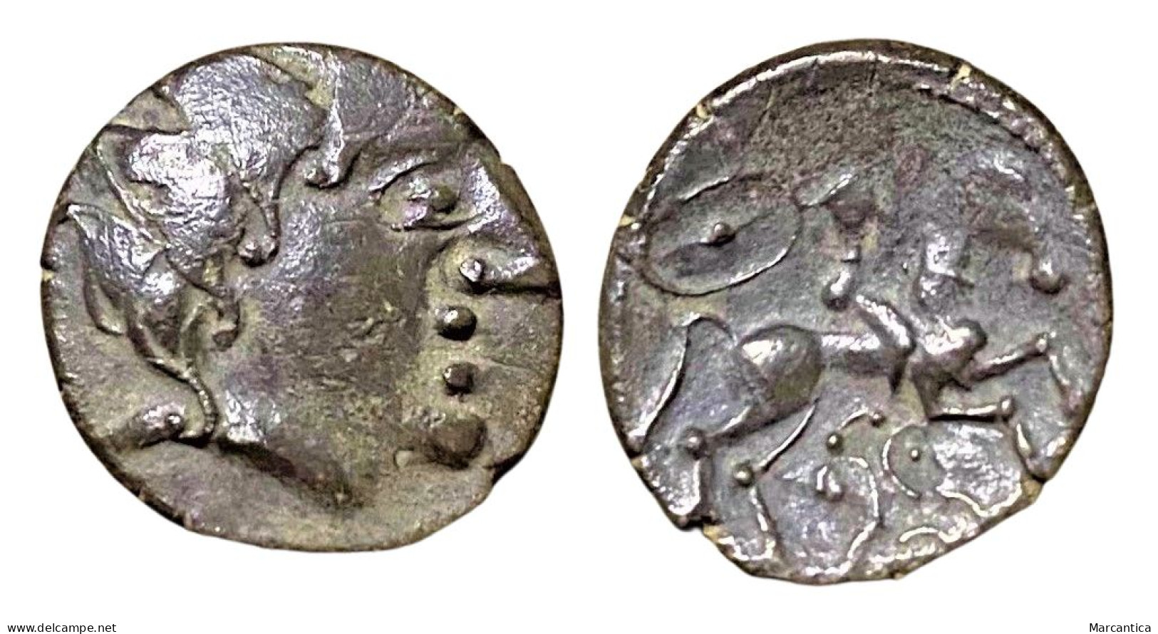 CELTIC, Central Gaul. Pictones . Circa 110/00-90 BC. AR Drachm (17,8 Mm, 3,20 G). - Celtic