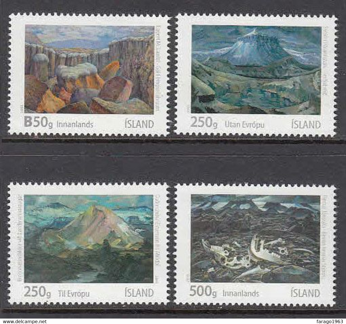 2013 Iceland Paintings Complete Set Of 4 MNH @ BELOW FACE VALUE - Ongebruikt