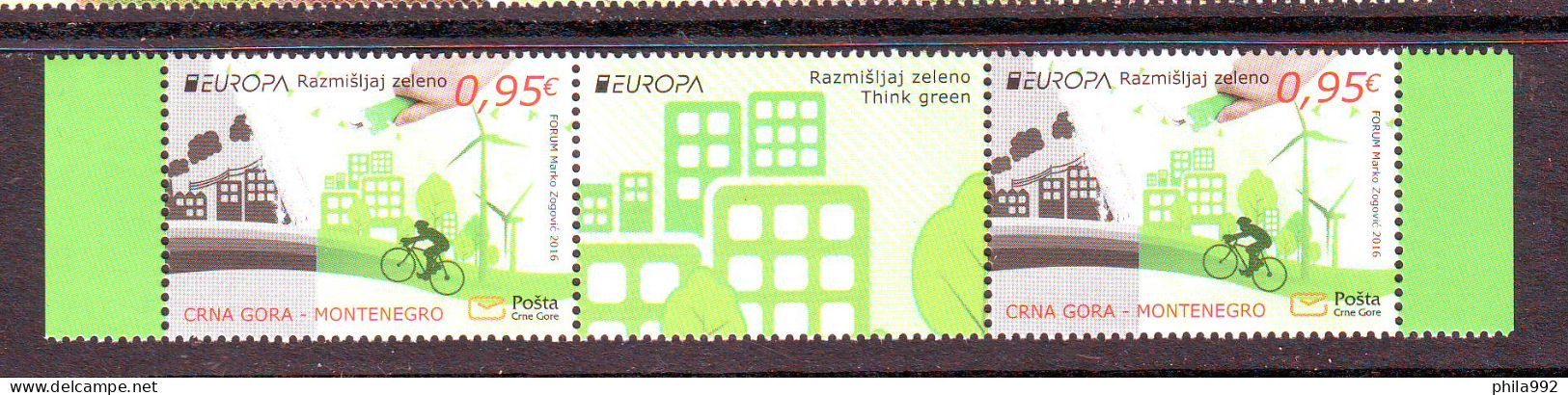 Montenegro 2016 EUROPA Think Green Mi.No. 387 SLS MNH - Montenegro