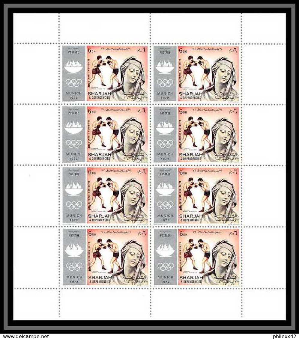 124b - Sharjah MNH ** Mi N° 839 / 848 A jeux olympiques (summer olympic games) munich 72 feuilles (sheets)