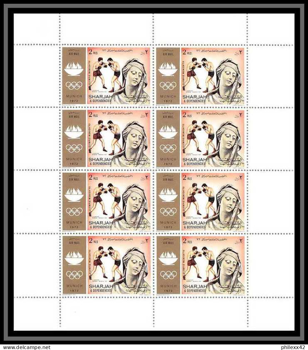 124b - Sharjah MNH ** Mi N° 839 / 848 A jeux olympiques (summer olympic games) munich 72 feuilles (sheets)