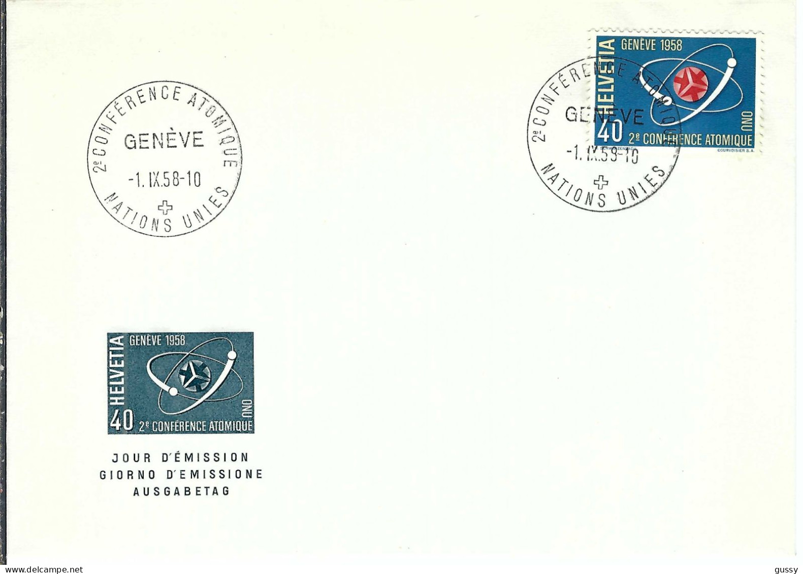 SUISSE 1958: LSC De Genève - Brieven En Documenten