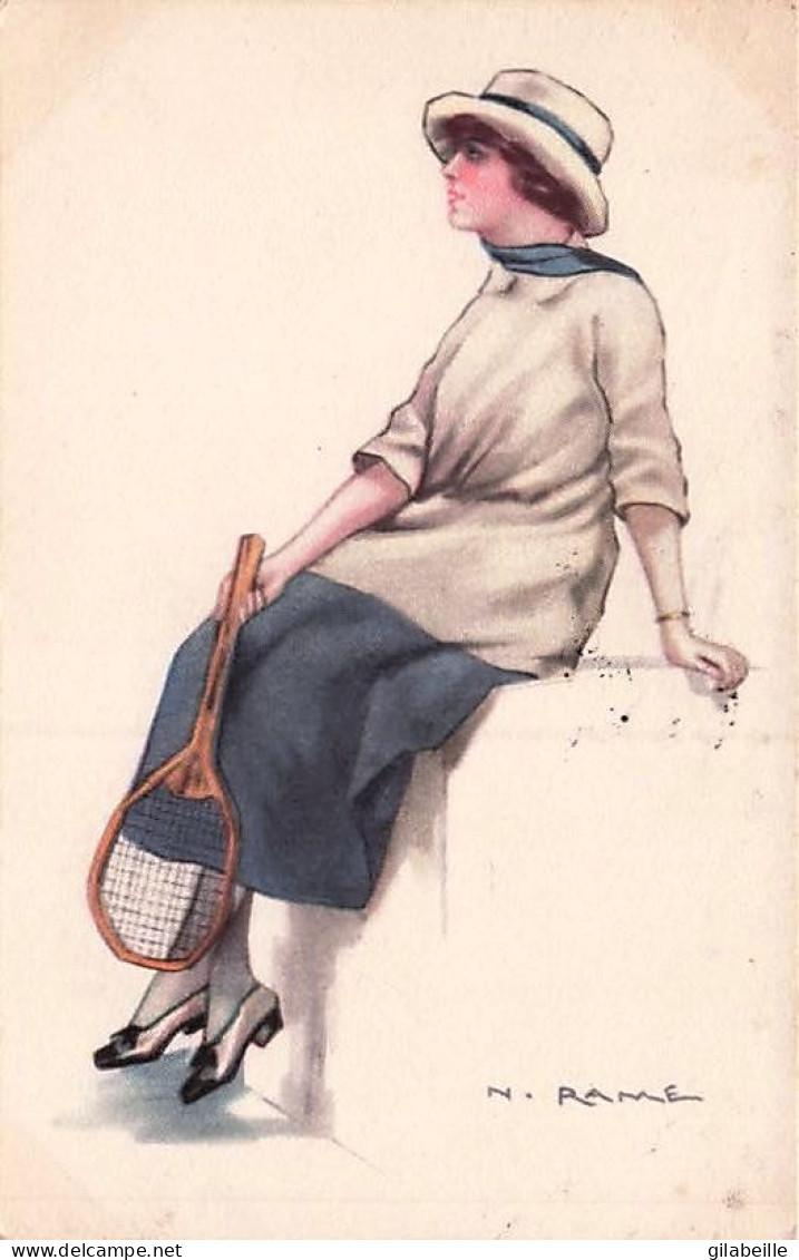 Sport - TENNIS - Illustrateur N. Rame   - Femme Au Tennis - 1921 - Tennis