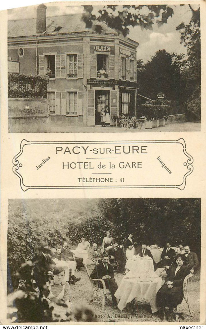 PACY Sur EURE Hotel De La Gare ( 2 Vues ) - Pacy-sur-Eure
