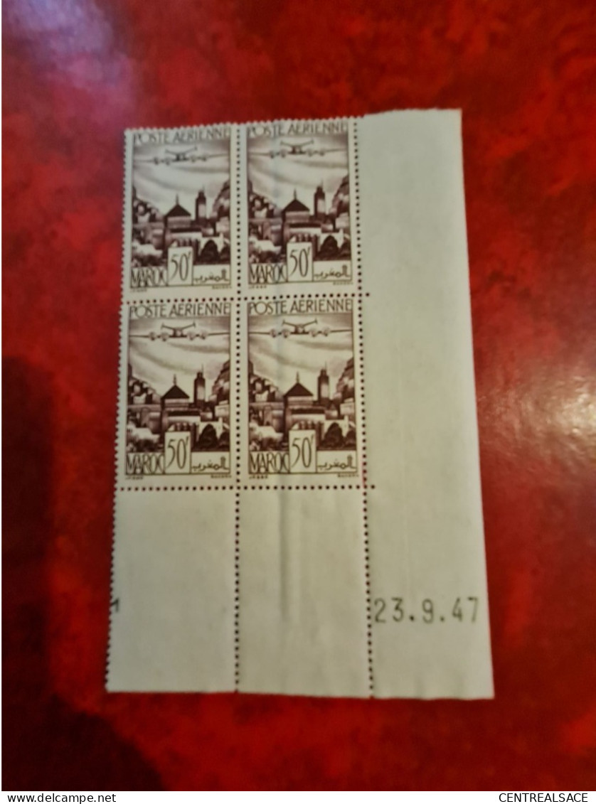 MAROC COIN DATE N° PA 62 DU23/9/1947 - Unused Stamps