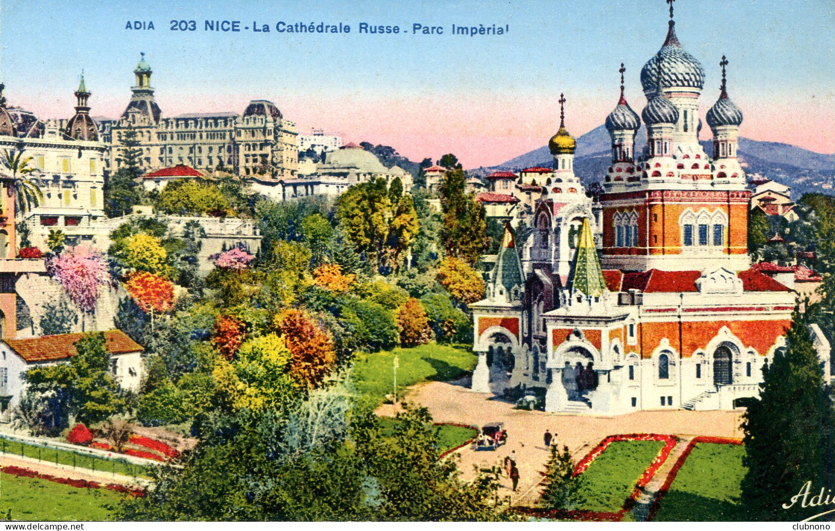 CPA -  NICE - CATHEDRALE RUSSE - PARC IMPERIAL (IMPECCABLE) - Monuments, édifices