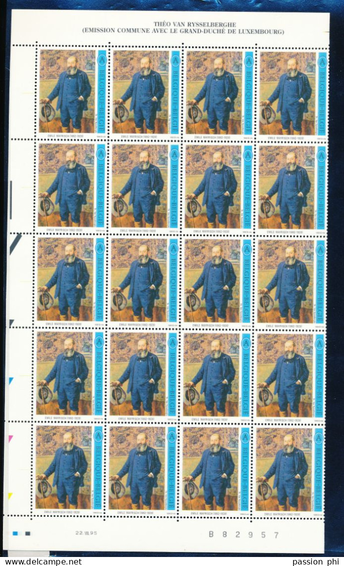 BELGIUM BELGIQUE 1996 ISSUE COB 2627 SHEET "VALEUR PERMANENTE EUROPE" MNH - 1991-2000