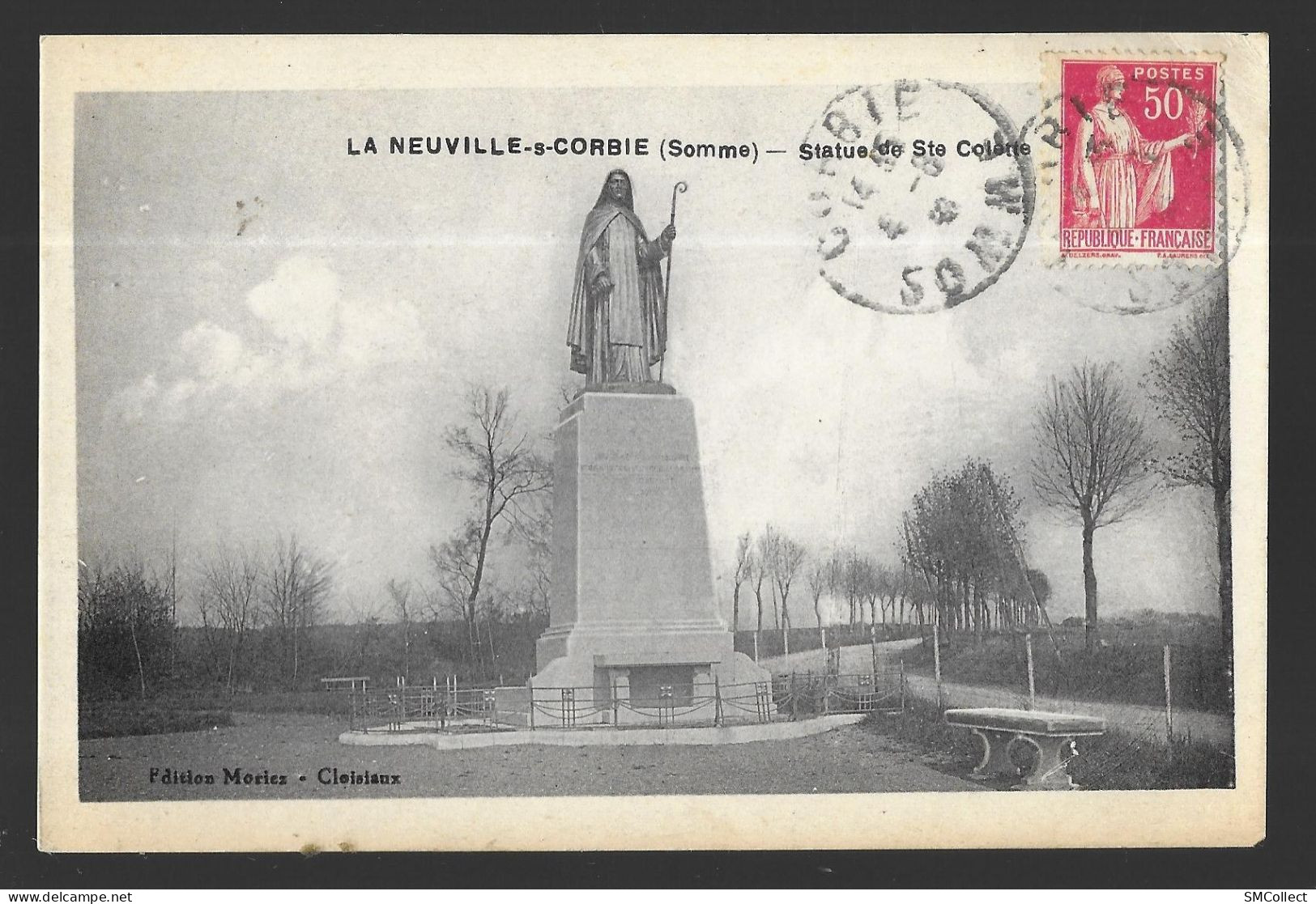 La Neuville Sur Corbie, Statue De Sainte Colette. Carte Inédite (A18p29) - Corbie
