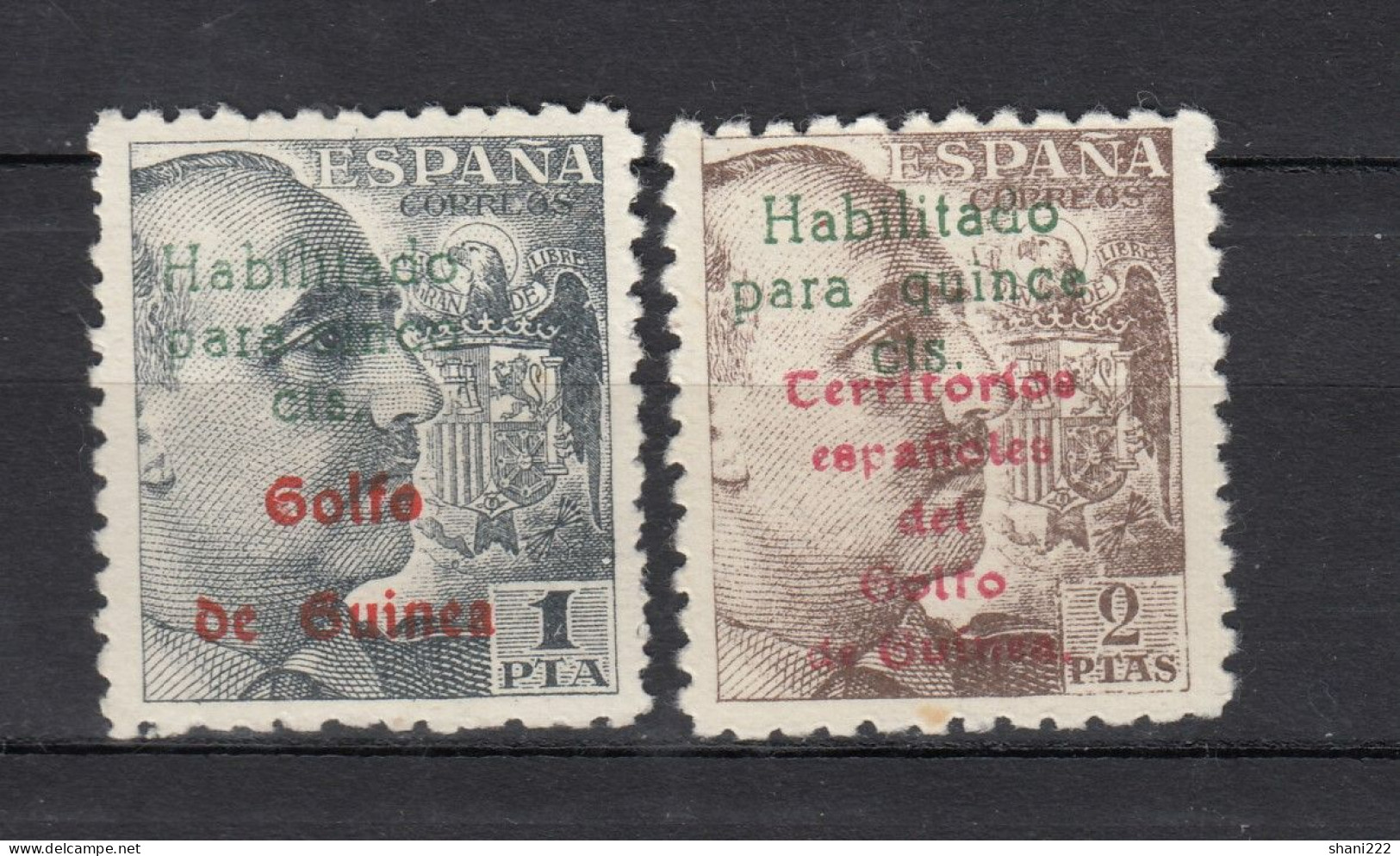 Spanish Guinea 1949 - "Habilitado Para Quince Cts" (e-752) - Guinée Espagnole