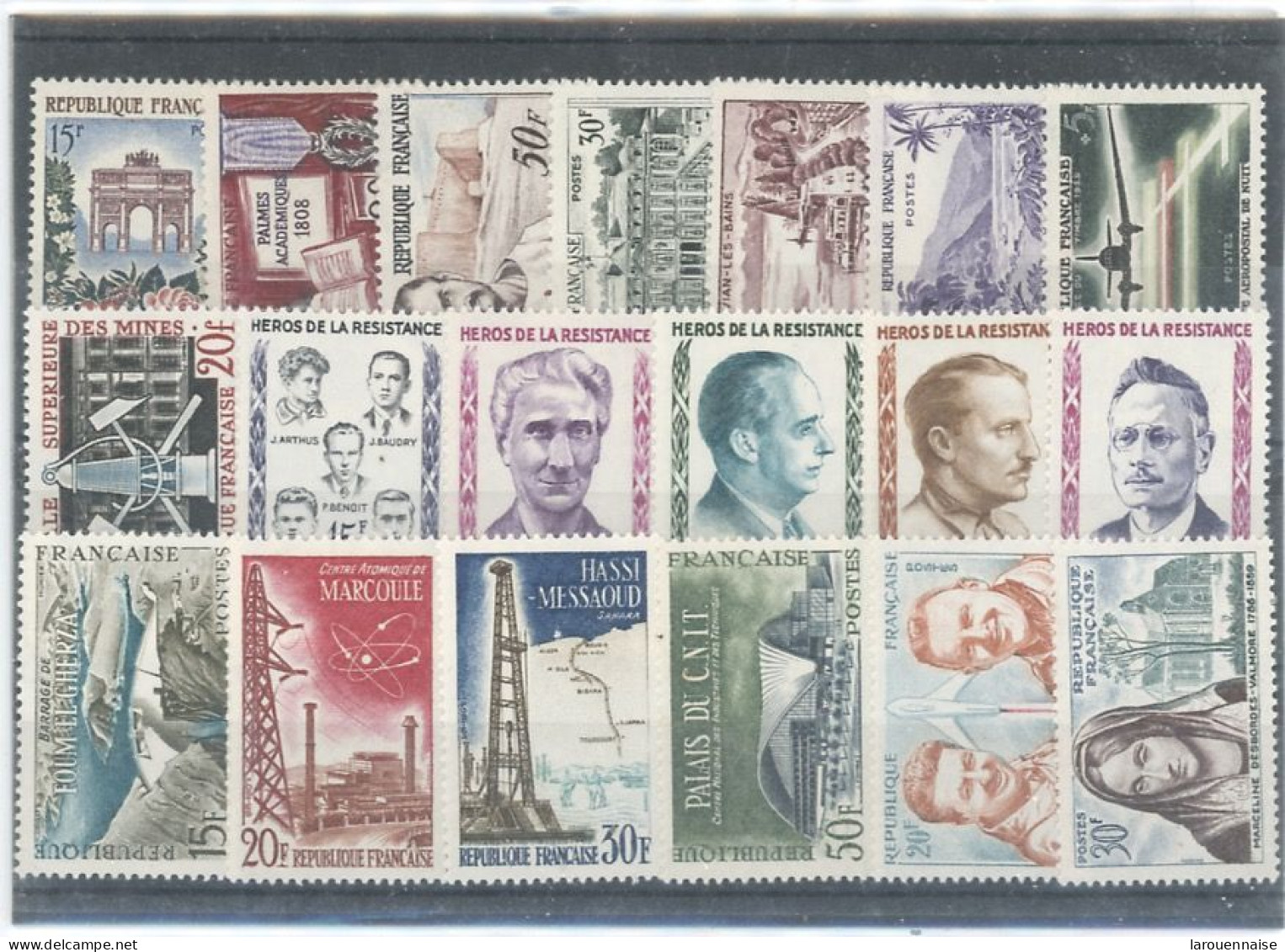 FRANCE - ANNÉE 1959  COMPLÈTE -N** -N° 1189 /1229 - 41 TIMBRES - 1950-1959