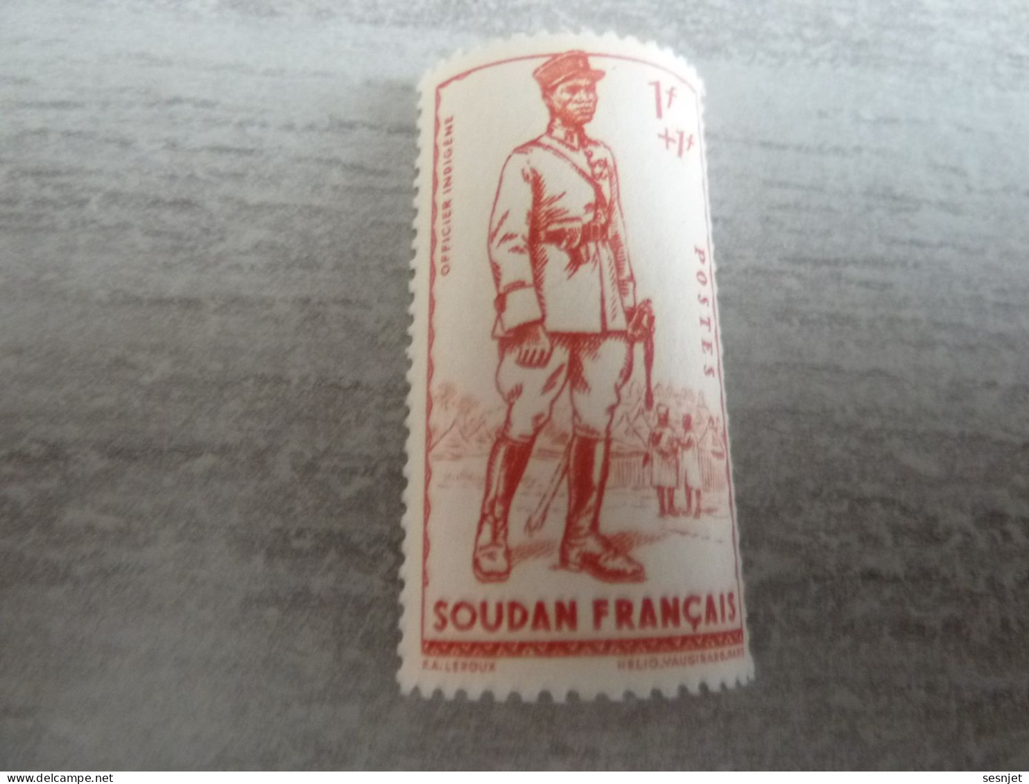Soudan - Défense De L'Empire - Officier Indigène - 1f.+1f. - Yt 122 - Rouge - Neuf Sans Trace - Année 1941 - - Ungebraucht